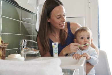 Chicco, pasta de dinti fara fluor, banana-mar, 6 luni+, 50 ml