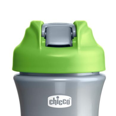 Chicco, sticla sport, verde-gri, 350 ml