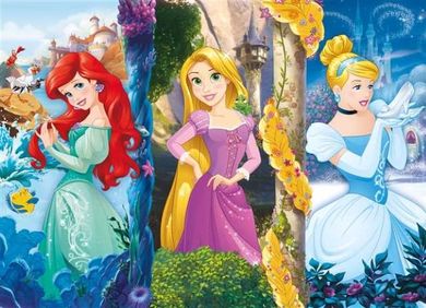 Clementoni, Progressive Super Color, Princess, puzzle 4in1, 360 piese