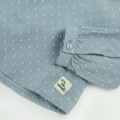 Cool Club, Bluza cu maneca lunga pentru fete, albastru deschis, cu volane