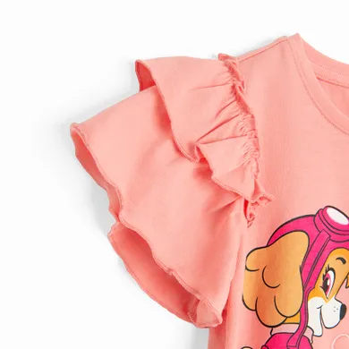 Cool Club, Bluza cu maneca scurta pentru fete, roz, imprimeu Paw Patrol