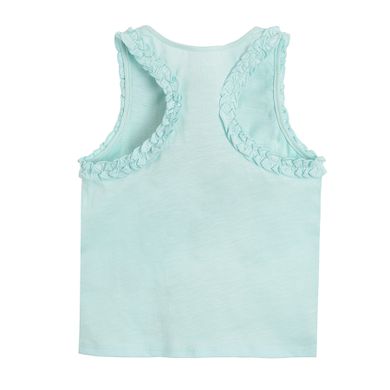 Cool Club, Bluza fara maneci pentru fete, culoare albastru deschis, imprimeu calut de mare