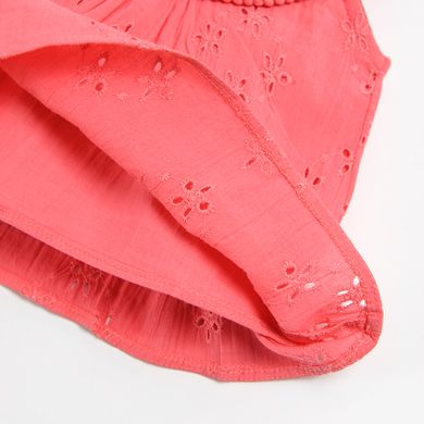 Cool Club, Bluza fara maneci pentru fete, culoare coral, broderie englezeasca