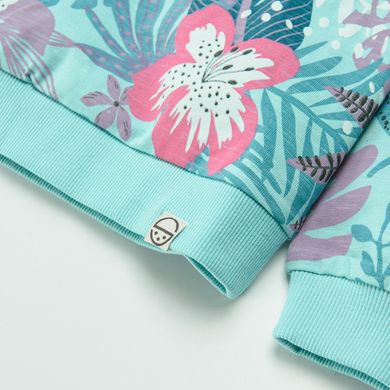 Cool Club, Bluza pentru fete, turcoaz, imprimeu floral