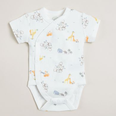Cool Club, Body cu maneca scurta pentru bebelusi, ecru, set, 2 buc.
