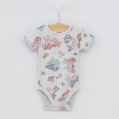Cool Club, Body cu maneca scurta pentru fete, mix de culori, imprimeu My Little Pony, set 3 buc.