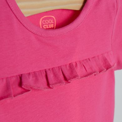 Cool Club, Body cu maneca scurta pentru fete, roz, alb, set, 2 buc.