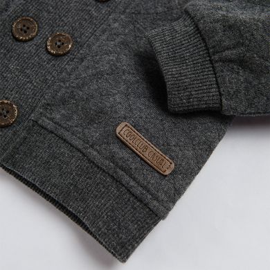 Cool Club, Cardigan elegant pentru baieti, gri, cu fermoar