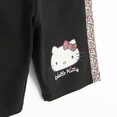 Cool Club, Colanti scurti pentru fete, negru, imprimeu Hello Kitty