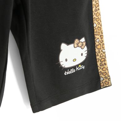 Cool Club, Colanti scurti pentru fete, negru, imprimeu Hello Kitty