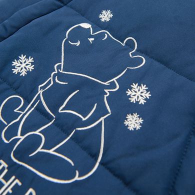 Cool Club, Combinezon de iarna cu gluga pentru bebelusi, culoare bleumarin, imprimeu Winnie the Pooh