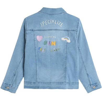 Cool Club, Geaca de blugi pentru fete, denim, imprimeu Specialize in having fun