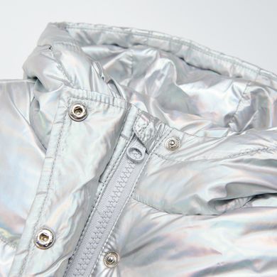 Cool Club, Geaca holografica argintie cu gluga pentru fete