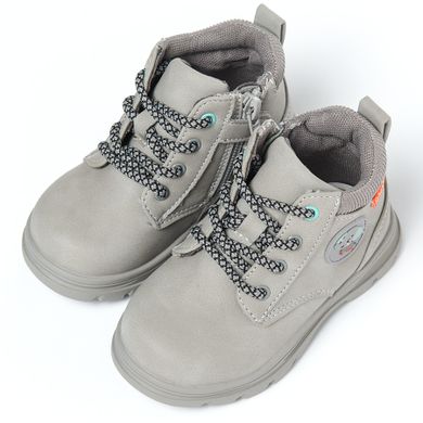 Cool Club, Ghete pentru baieti, gri, brant din piele, imprimeu Fisher-Price
