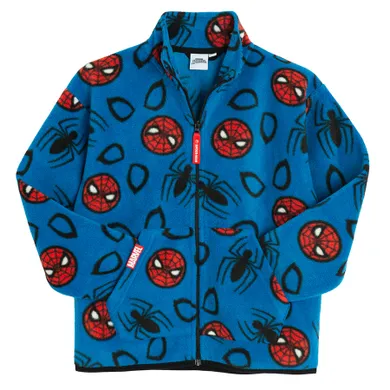Cool Club, Hanorac pentru baieti, cu fermoar, polar, albastru, imprimeu Spider-Man