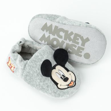 Cool Club, Papuci de casa pentru baieti, gri, imprimeu Mickey Mouse