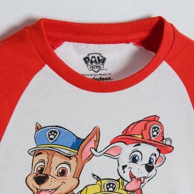 Cool Club, Pijama pentru baieti, alb-rosu, imprimeu Paw Patrol