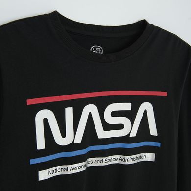 Cool Club, Pijama pentru baieti, negru, imprimeu NASA
