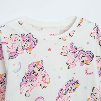 Cool Club, Pijama pentru fete, ecru, imprimeu My Little Pony