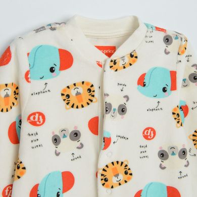 Cool Club, Pijama tip salopeta pentru bebelusi, velur, mix, imprimeu Fisher-Price, set, 2 buc.