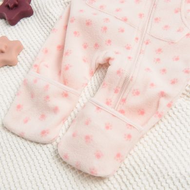 Cool Club, Pijama tip salopeta pentru fete, polar, roz deschis