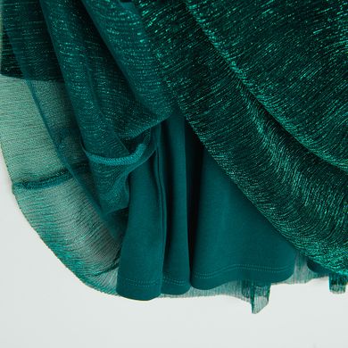 Cool Club, Rochie cu maneca lunga pentru fete, verde