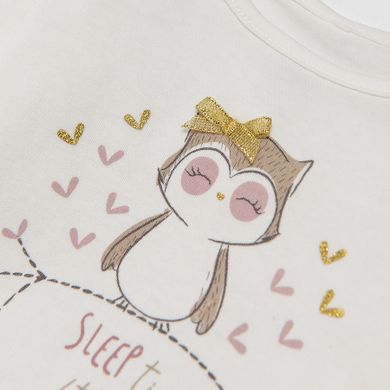 Cool Club, Set fete, bluza cu maneca lunga si colanti, imprimeu bufnita