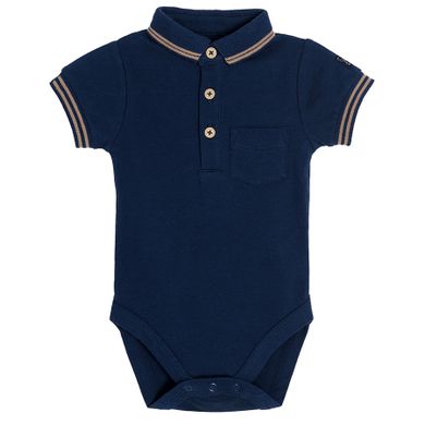 Cool Club, Set pentru baieti, Body cu maneca scurta, Pantaloni din textil, bluemarin-maro