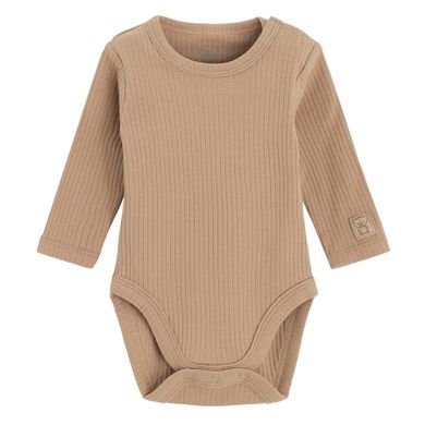 Cool Club, Set pentru bebelusi, Body cu maneca lunga, din tricot striat, Salopeta cu botosei, velur, mix