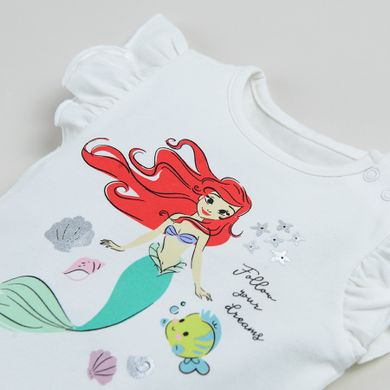 Cool Club, Set pentru fete, Body cu maneca scurta, Fusta, alb, roz, imprimeu Disney Princess