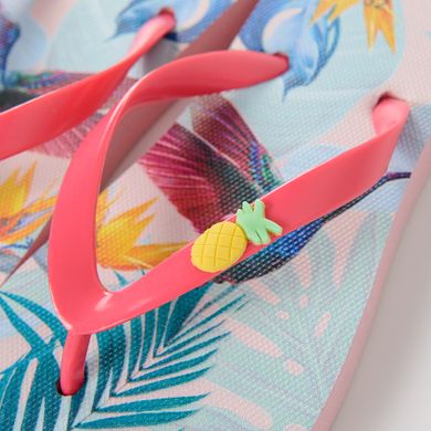 Cool Club, Slapi flip-flop pentru fete, mix de culori, imprimeu flori