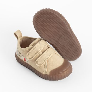 Cool Club, Tenisi pentru bebelusi, maro, talpa Barefoot, imprimeu Winnie the Pooh