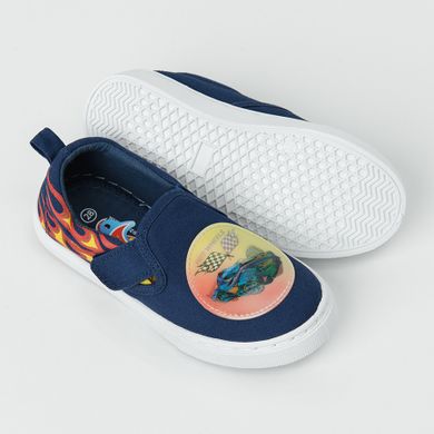 Cool Club, Tenisi tip slip on pentru baieti, bleumarin, imprimeu Hot Wheels