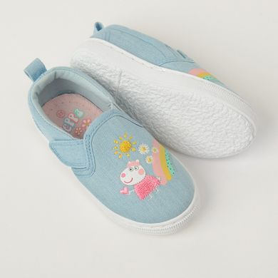 Cool Club, Tenisi tip slip on pentru fete, albastru, imprimeu Peppa Pig