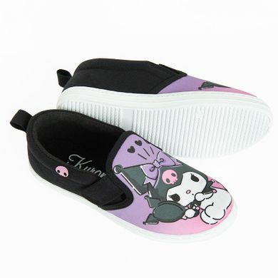 Cool Club, Tenisi tip slip on pentru fete, negru, imprimeu Kuromi