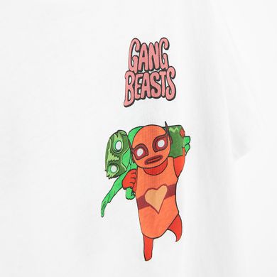 Cool Club, Tricou pentru baieti, alb, imprimeu Gang Beasts