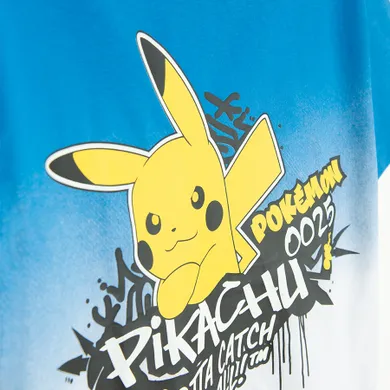 Cool Club, Tricou pentru baieti, albastru-alb, Pokemon