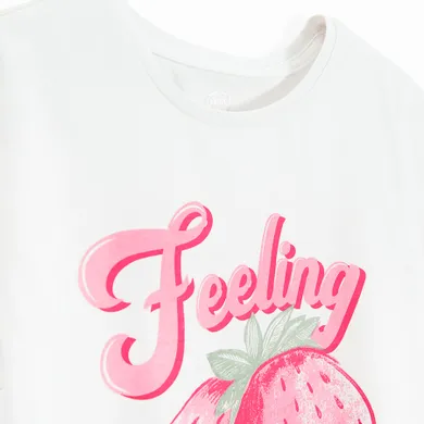 Cool Club, Tricou pentru fete, alb