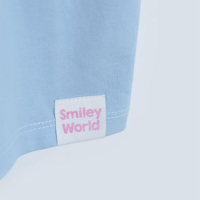 Cool Club, Tricou pentru fete, alb-albastru, imprimeu SmileWorld