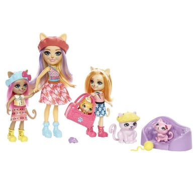 Enchantimals, Familia Callista Cat, set de papusi si animalute