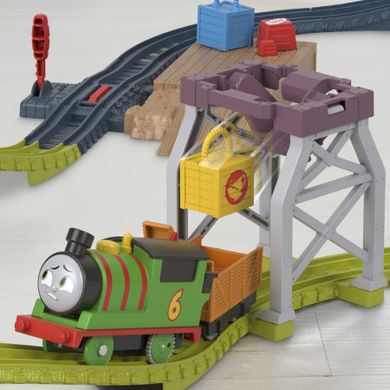 Fisher-Price, Thomas & Friends, Percy, set de joaca cu locomotiva motorizata