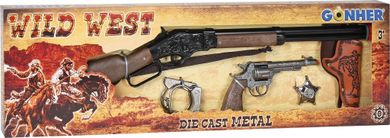 Gonher, Set de cowboy - pusca + revolver + accesorii