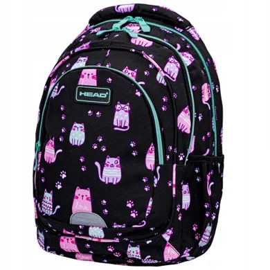 Head, rucsac pentru scoala, cu 3 compartimente, Lovely Kitty