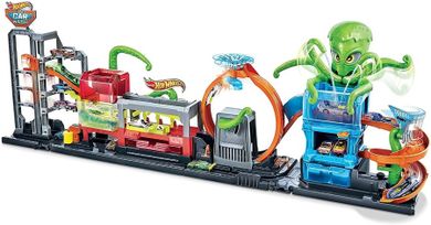 Hot Wheels City, Color Reveal, Spalatorie, set de joaca