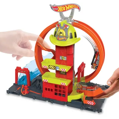 Hot Wheels City, Fire Station - Superloop, set de joaca