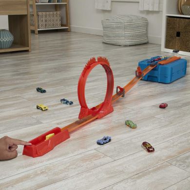 Hot Wheels Track Builder, Flame Stunt Pack, set de joaca