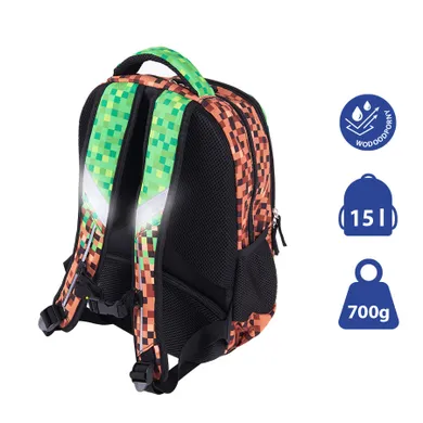 Kayokki, rucsac pentru scoala cu 1 compartiment, Pixeli