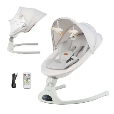 Kinderkraft, Tulsy, balansoarul-sezlong electric, beige