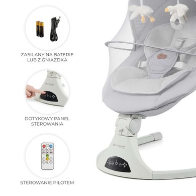 Kinderkraft, Tulsy, balansoarul-sezlong electric, grey