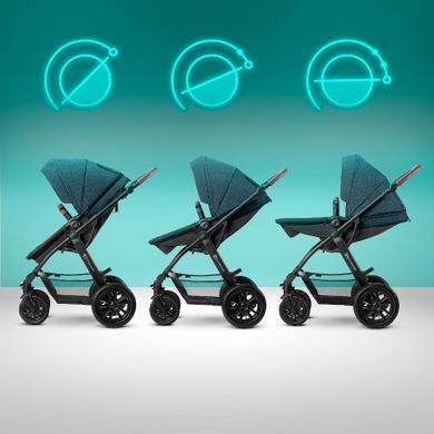 Kinderkraft, Xmoov, carucior multifunctional Travel System 3in1, denim